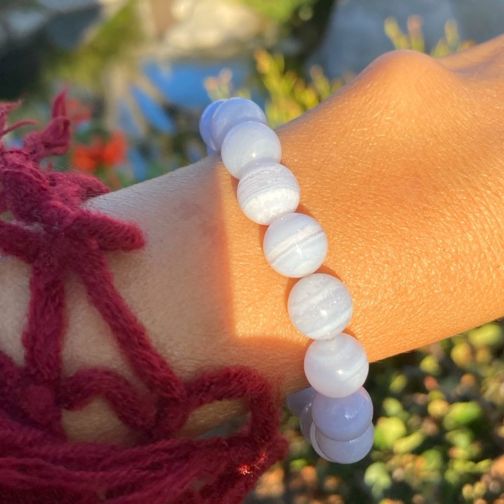 Blue Chalcedony Bracelet.